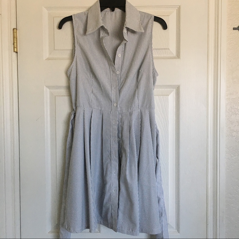 BRAND NEW ~ Pinstriped Shirt Dress